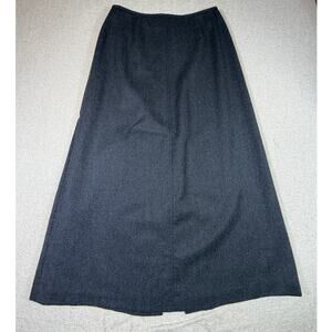 Talbots Women Gray 12 100% Wool A-Line Minimalist Classic Lined Midi Skirt